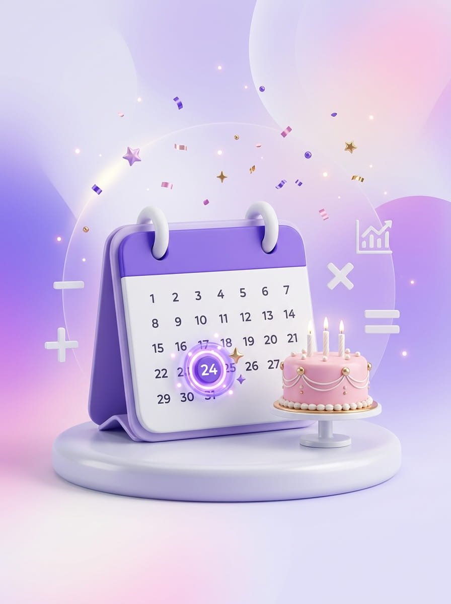 3D Birthday Calendar and Cake